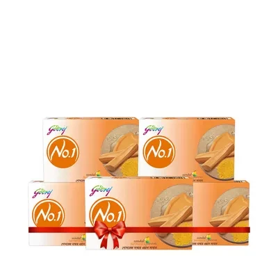 Godrej No.1 Sandal Soap (Buy 4 Get 1 Free)