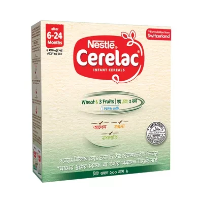 Nestle Cerelac 1 Wheat & 3 Fruits Baby Food (6 M+)