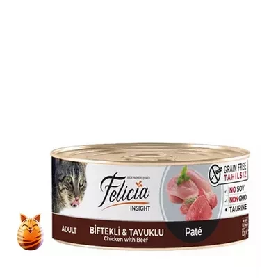 Felicia No Grain Cat Food Can Chicken with Beef