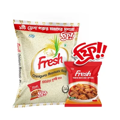 Fresh Chinigura Aromatic Rice (Free Fresh Beef Masala 20 gm)