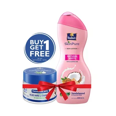 Parachute SkinPure Lotion Natural White (Free Petroleum Jelly 50 ml)