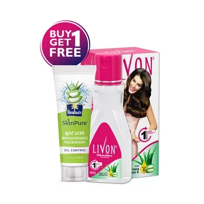 Livon Hair Serum (Free Aloe Vera Face Wash Oil Control 50 gm)