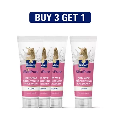 Parachute SkinPure Goat Milk Brightening Face Wash Glow (Buy 3 Get 1 Free)