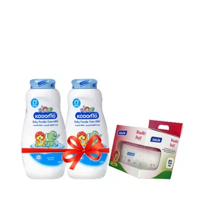Kodomo Baby Powder Extra Mild 200 gm (Buy 2 Get 1 Kidlon Powder Puff Free)