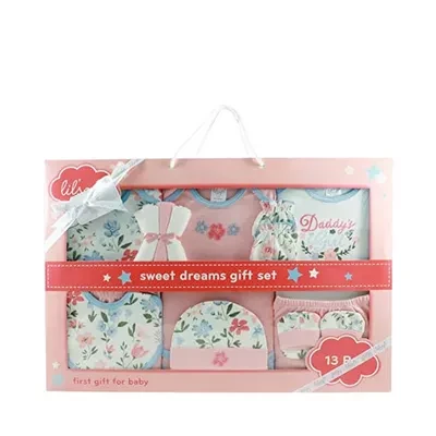 Baby Dress Set 13 Pcs Gift Box