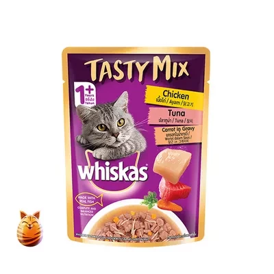 Whiskas Tasty Mix Chicken Tuna Carrot In Gravy