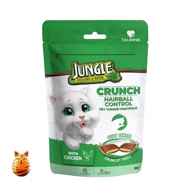 Jungle Crunch Dry Cat Treat Hairball Control With Chicken