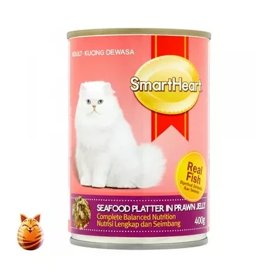 SmartHeart Adult Cat Canned Food Seafood Platter in Prawn Jelly