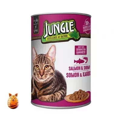 Jungle Cat Food Salmon & Shrimp Can
