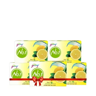 Godrej No.1 Lime Soap (Buy 4 Get 1 Free)