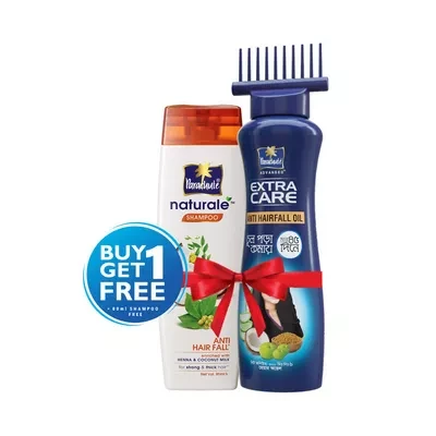 Parachute Anti Hairfall Hair Oil (Free Parachute Shampoo Anti Hair Fall 80 ml)