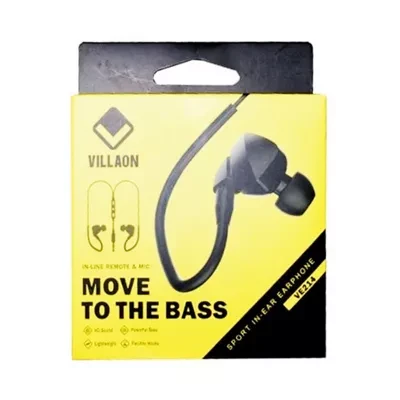 Villaon Sport In-Ear Earphone Move To The Bass Black (VE-214)