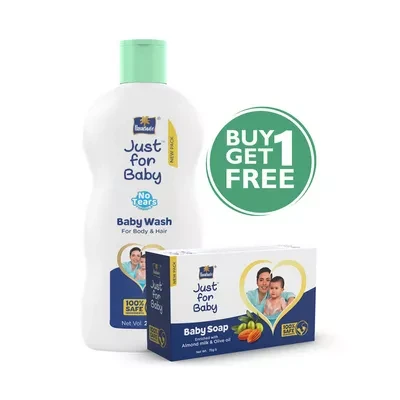 Parachute Just For Baby - Baby Wash (Free 75 gm Baby Soap)